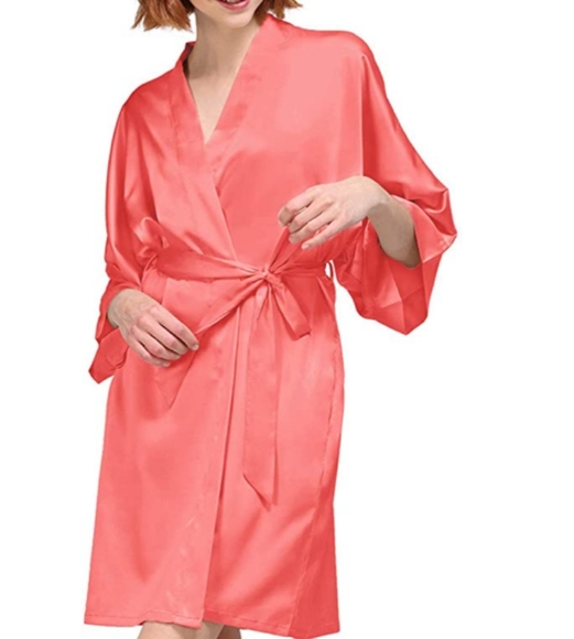 AW.Bridal Coral Bridesmaide Robe S - Picture 1 of 6